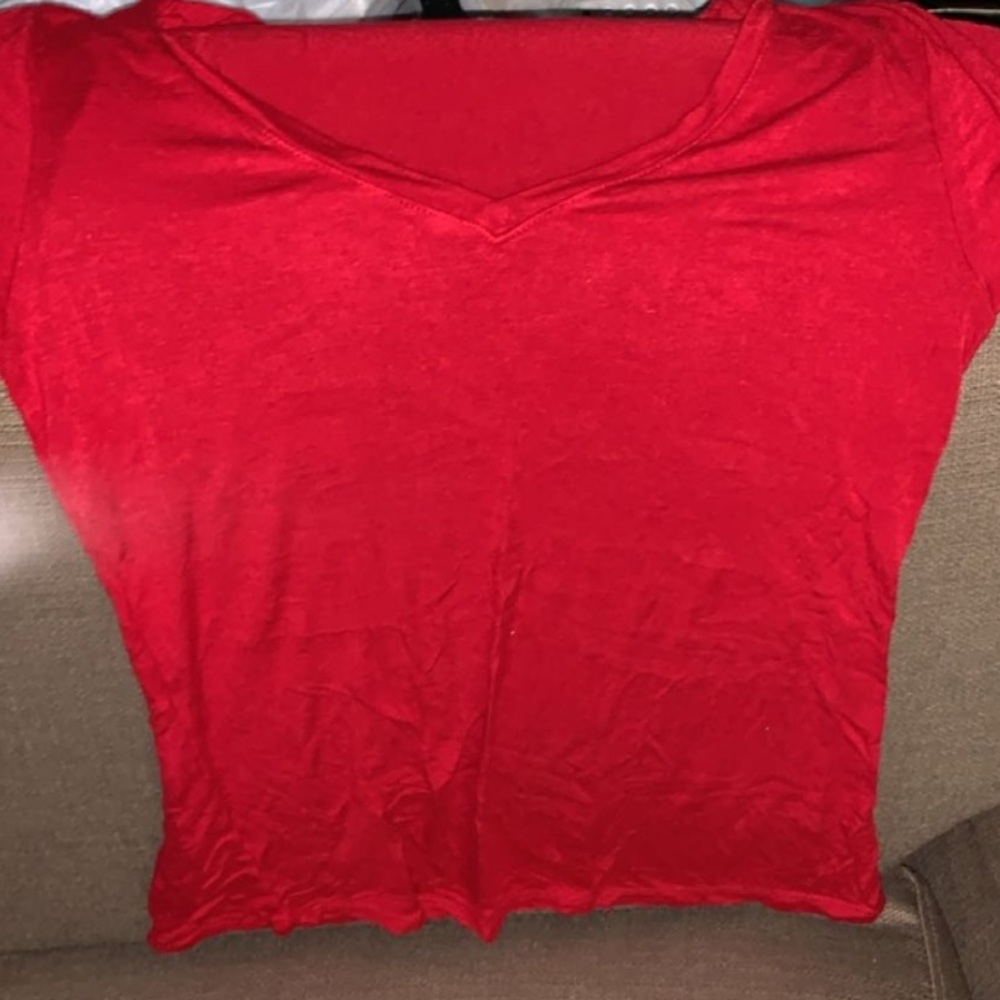 Medium red V neck